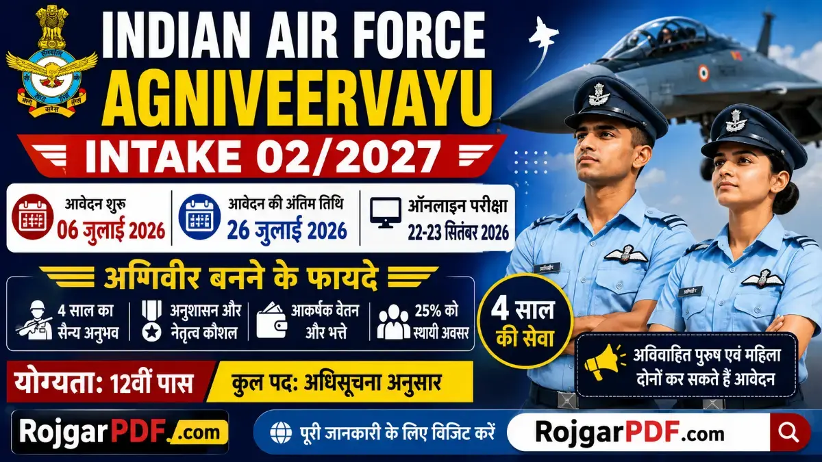 Indian Air Force Agniveer Recruitment 02/2027 Notification